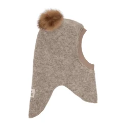 Ullalpackabalaklava Med Pompoms Camel Melange>Huttelihut Online