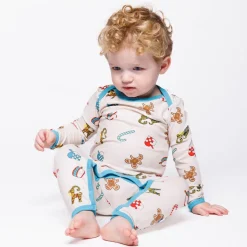 Ulm Långärmad Babydräkt Med Juldekorationer Vit Vanilla><noscript><img width=
