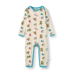 Ulm Långärmad Babydräkt Med Juldekorationer Vit Vanilla><noscript><img width=