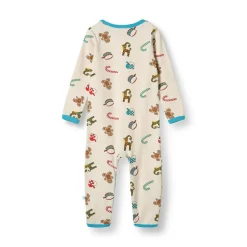 Ulm Långärmad Babydräkt Med Juldekorationer Vit Vanilla><noscript><img width=