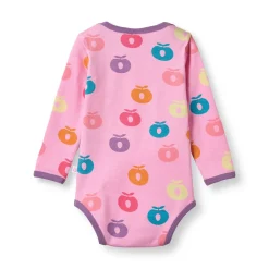 Ulm Long-Sleeved Baby Body with Apples Pink lilac><noscript><img width=