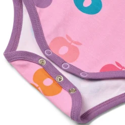 Ulm Long-Sleeved Baby Body with Apples Pink lilac><noscript><img width=
