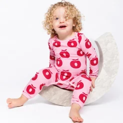 Ulm Long-Sleeved Baby Suit with Apples Pink lilac><noscript><img width=