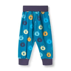 Ulm Pants For Baby with Apples Solid blue>Småfolk Clearance