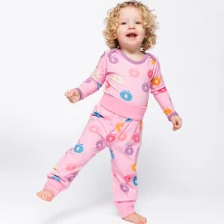 Ulm Pants For Baby with Apples Pink lilac><noscript><img width=
