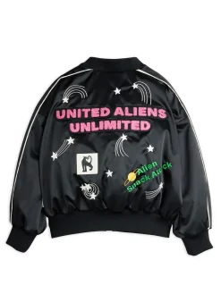 United Aliens Unlimited Baseballjacka I Satin Black><noscript><img width=
