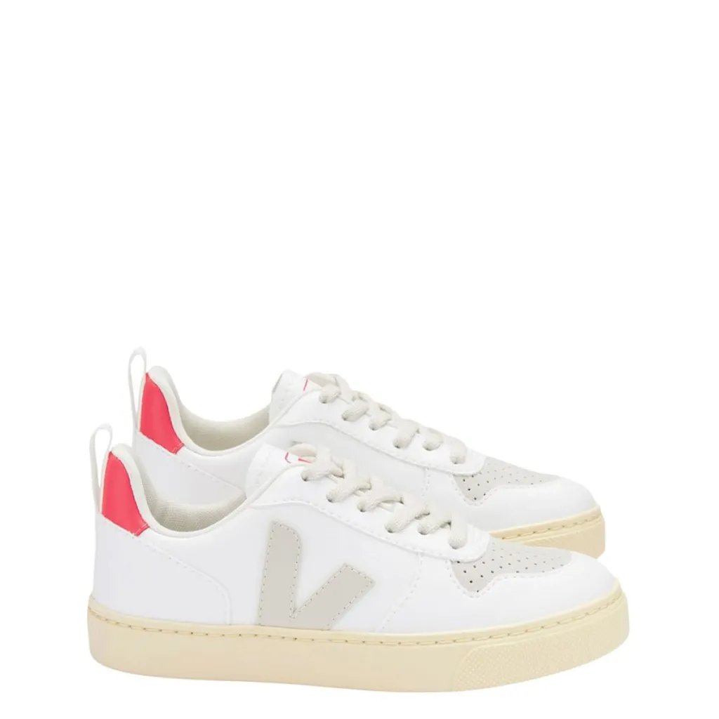 V-10 Sneakers White Pierre Rose-Fluo>Veja Sale