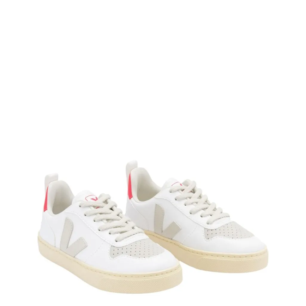 V-10 Sneakers White Pierre Rose-Fluo>Veja Sale