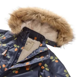 Val Thorens Mönstrad Parkas Med Hjortron Marinblå><noscript><img width=