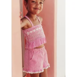 Vallaloid Shorts Pink Fragola Vichy><noscript><img width=