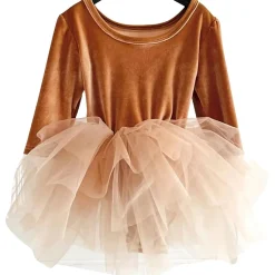 Velvet Planet Tutu Klänning i Caramel>DOLLY by Le Petit Tom Hot