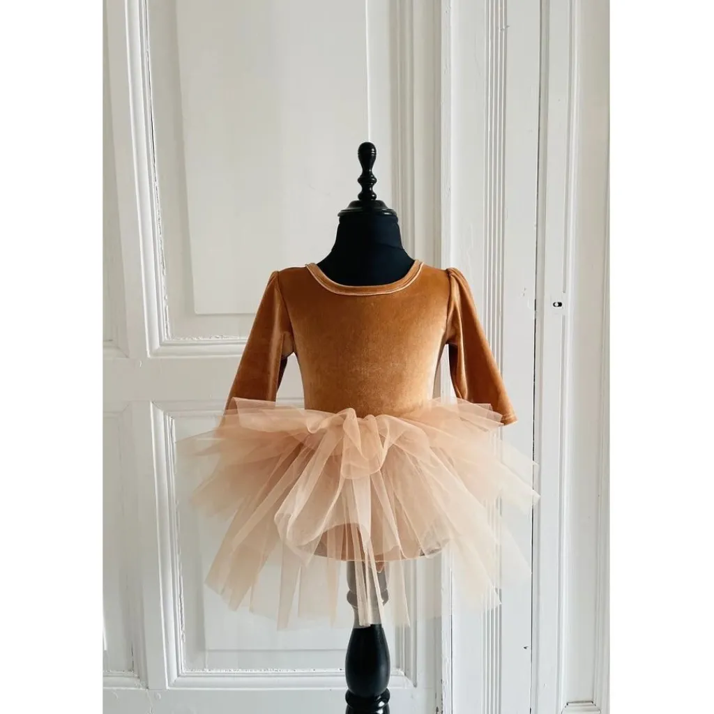 Velvet Planet Tutu Klänning i Caramel>DOLLY by Le Petit Tom Hot