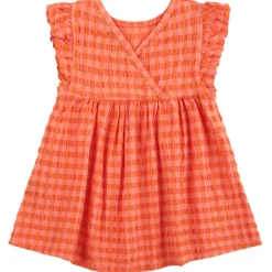 Vichy Baby Vävd Klänning Coral Pink><noscript><img width=