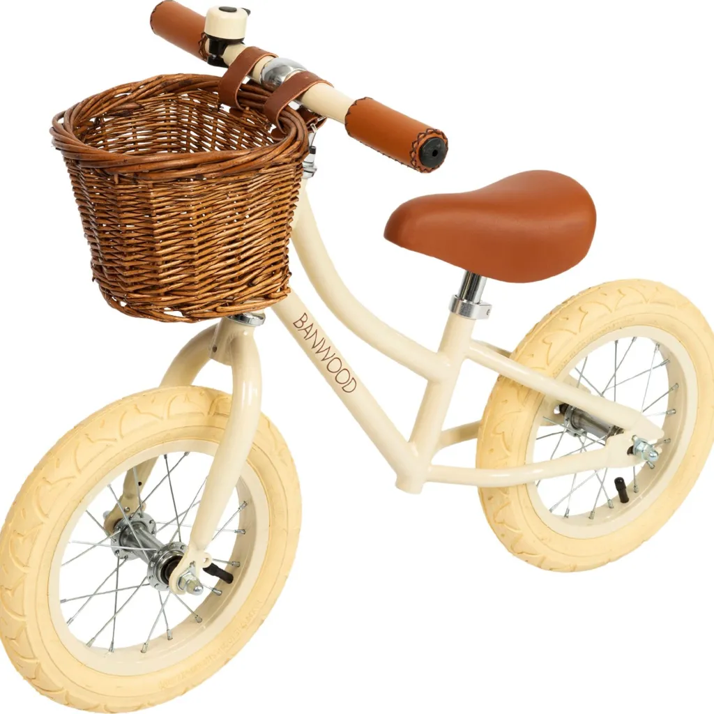 Vintage 12" Springcykel Gräddvit>Banwood Best