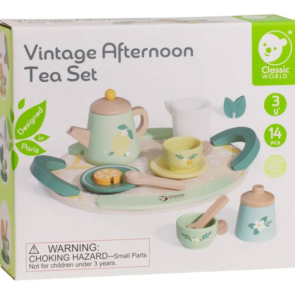 Vintage Afternoon Tea Set Grön>Classic World Discount