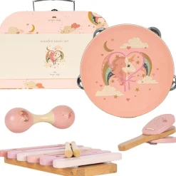 Wooden Music Set Rainbow Mix>Konges Sløjd Online