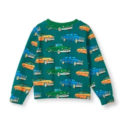 Yapeen Sweatshirt Med Bilar Beige Petroleum Green><noscript><img width=