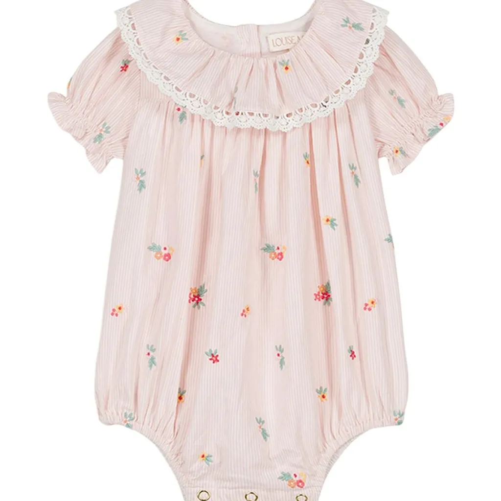 Yolia Romper Pink Bouquet Stripes>Louise Misha Online