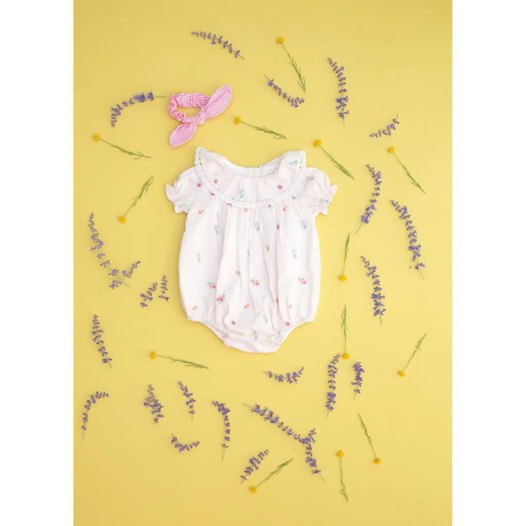 Yolia Romper Pink Bouquet Stripes>Louise Misha Online